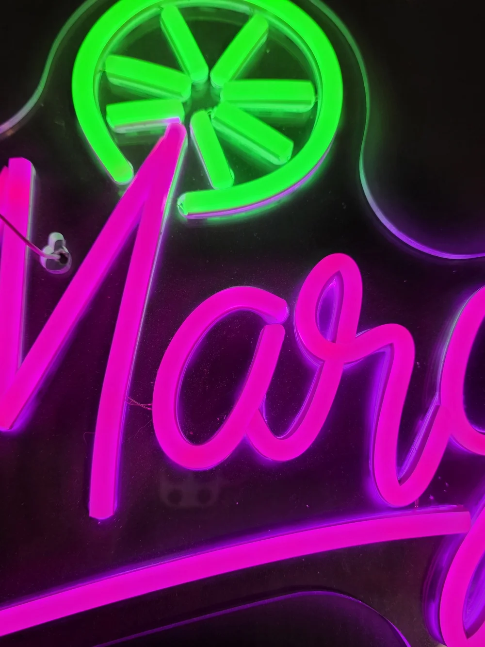 Neon Margarita Sign - Pink & Green LED Party Light